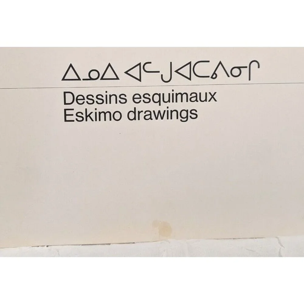 1978 Eskimo Drawings Calendar Inuit Artists Canada Quebec Arctic Wildlife Vtg